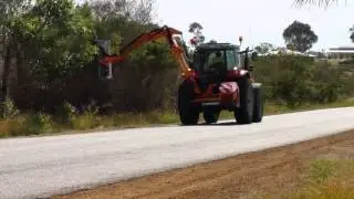 Noremat Reach Mower roadside cutting