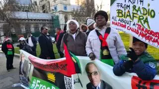 Biafra or death London  parliament square Uk .