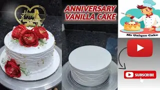 Beautiful 1Kg Anniversary Flower Cake | Elegant Floral Design 🎂🌸 #cakes 