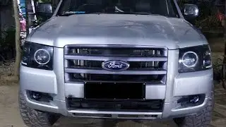 Super Terang! Ford Ranger Dengan Triple Biled Projector Plus Foglamp Pro7