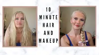 10 MINUTE HAIR AND MAKEUP |  glam challenge | Suzy Dan