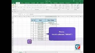 Advanced excel|How to extract days name from the date?🤔