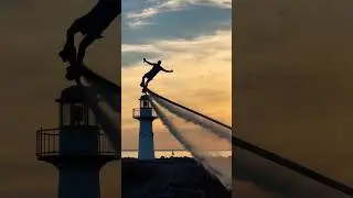 Смотрим в Тольятти. Крутой флайбординг на Волге #flyboarding #flyboard #travel #extreme #тлт