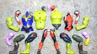Merakit superhero, Hulk smas, Thanos, Deadpool, toys 