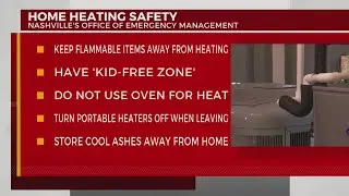 Nashville officials share safety tips for heating homes