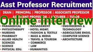 ONLINE INTERVIEWS I Lecturer , Tutor & Assistant Professor Recruitment 2021  IAPPLY FROM ANY STATE
