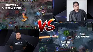 Kingteka[Shadow Fiend] VS Smash[Puck]&Timo[Arc Warden]
