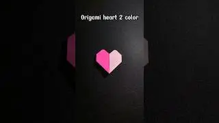 easy heart origami 2 color #shorts #tutorial #valentine