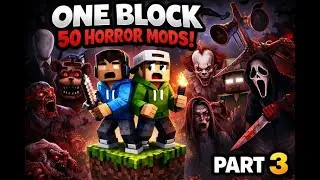 We Tried ONE BLOCK with 50 HORROR MODS for 100 Days&hellip; It Was Terrifying 😱 | Duo Survival#part3