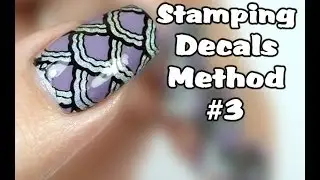 Easy Stamping Decals/Stickers Nail Art Tutorial - Method #3