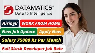 Datamatics New Job Opening for .Net Full Stack Developer | 75000 Rs Salary | #workfromhome #naukri