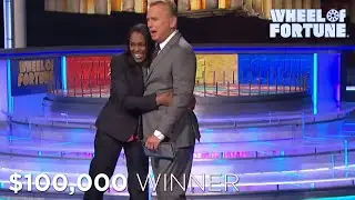 LaToya's $100,000 Bonus Round Win! | Wheel of Fortune