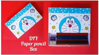 DIY Paper Pencil Box || How to make paper pencil box || Craft ideas || School supplies || Origami
