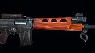 Stylized FN FAL rifle