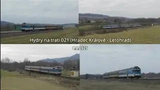 Vlaky - Hydry řady 854 na trati Hradec Kr&aacute;lov&eacute; - Letohrad  ▪︎  8.2.2025