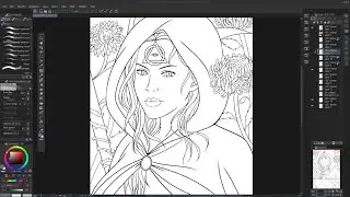 Full Lineart Process in Clip Studio Paint for Drawtober 2020