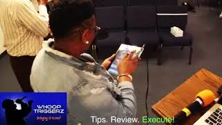 She's using the Android Whoop Triggerz app for the first time!