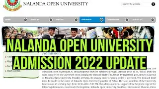 Nalanda Open University Admission 2022 | NOU Online Application Form
