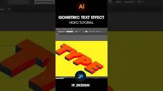 How to make an Isometric Text Effect in Adobe Illustrator #Shorts