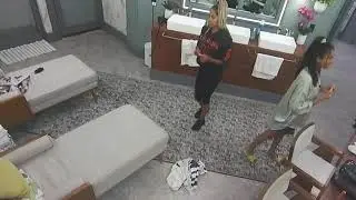 8/16-Tiffany/Hannah talk to Derek X while he is in the shower
