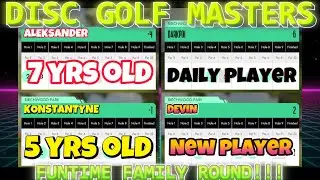 DISC GOLF MASTERS PLAYTEST EP 4 PLAYING A FAMILY CARD WITH KONSTANTYNE, ALEKSANDER, AND DEVIN