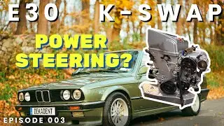 E30 K-Swap - Engine accessories: power steering, water pump, intake