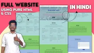 Design A Complete Website Using HTML & CSS - Full Tutorial (Hindi) | Learn Web Development #34
