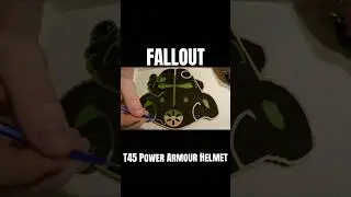 Laser Engraved T45 Helmet #fallout #laserengraving #lasercutting #timelapse