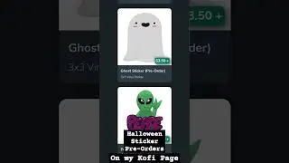 Halloween Sticker Pre-Orders | Kofi shop #sticker #preordernow #halloween