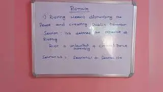 Rioting - Law of crime