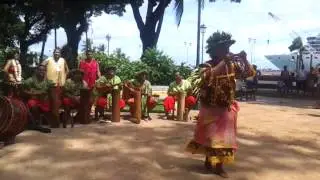 Feb 28, 2015, local woman dancing in papeete, French Polynesia