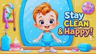 Clean and Happy Song for Kids 🎶 | Fun Handwashing & Hygiene Routine | Educational Children's Music