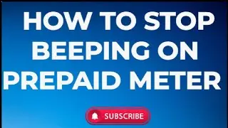 How to stop beeping sound on meter box