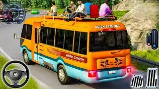Mini Coach Bus Driving Simulator 3D - Volkswagen Van City Transport Driver 2025 - Android GamePlay