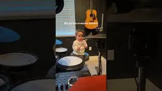 17 month old baby learns drums #drums #babydrummer #playingdrums #drummer #callumdrums