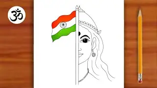 how to draw bharat mata for independence day || how to draw independence day || bharat mata drawing