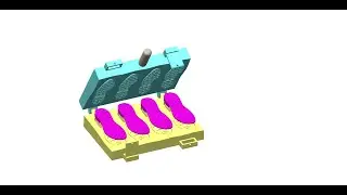 Solidworks Mold design of Shoe Sole 4 Cavity