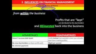 Internal sources of finance (retained profits)