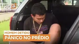 Homem em suposto surto psicótico invade prédio e causa pânico em Goiânia (GO)
