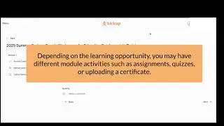 KickUp Learning Catalog