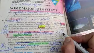 CH 26 some Major Ecosystem|| 12 Biology|| important short and long Questions||