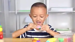 Boy Creating with Plasticine &ndash; Boosting Creativity & Early Development | Kid playing