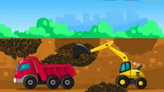 construction vehicles bulldozer truck road roller making a road offline game talent Game channel