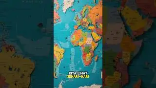 Kebanyakan peta dunia salah&nbsp;#maps #world #globe #earth #info #tips