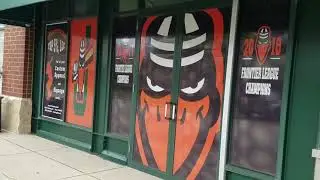 Joliet Slammers window signs by Top 5 Percent, LLC a Veteran Owned & Operated Co. in Joliet, IL.