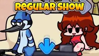 Friday Night Funkin' Vs Regular Show Semana Completa + Mordecai, Rigby & Finn (FNF Mod) (Cartoon)