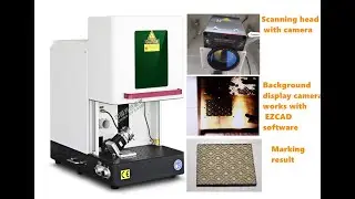 JCZ G3 Pro galvo scanning head camera laser metal engraving machine 60W JPT EZCAD2 Cyclops laser