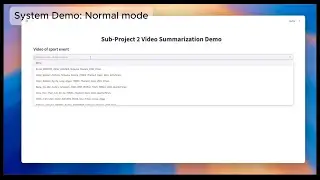 NSTC Precision Sport project - Badminton rally video QA dual stream system Demo
