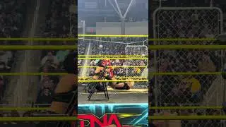 Masha Slamovich double foot stomp #rosemary on #barbedwire board #tna #tnagenesis #womenswrestling
