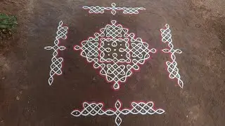 Margazhi kolam series | 13 x 1 dots big kambi kolam | dhanur madha sikku kolam | SathyaSelva Arts